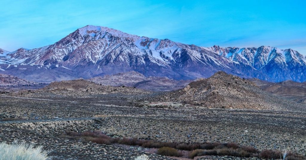 The Eastern Sierra Nevada mountain range.